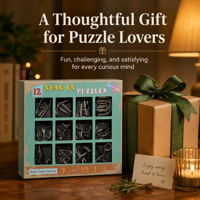 Puzzle Lock Metal Unlock Puzzle 12-in-1 Set