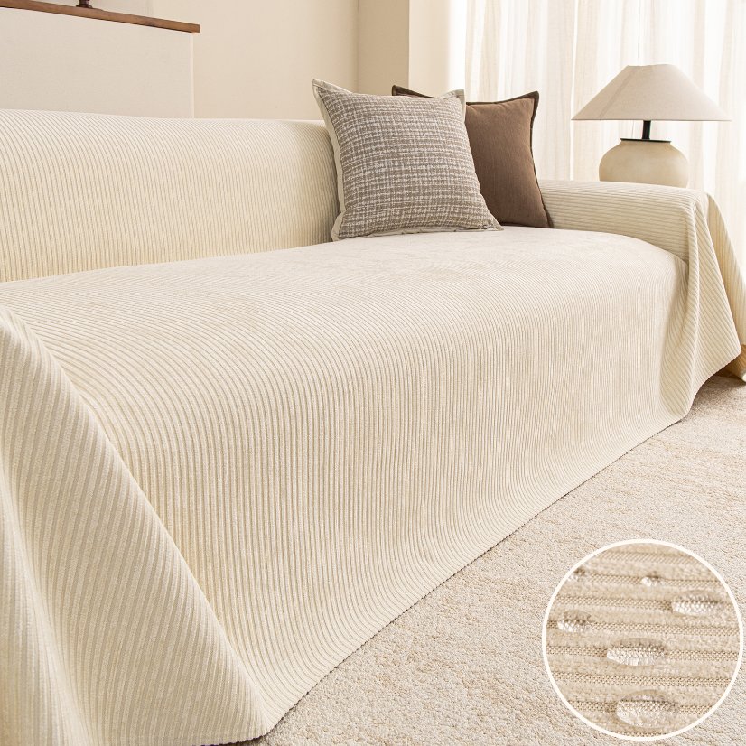 Waterproof Sofa Covers Upgraded Vertical Stripe Sofa Throw