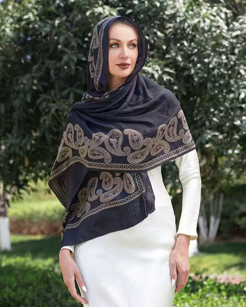 Rayon Viscose Long Scarves Jacquard Long Scarf, Headscarf and Shawl