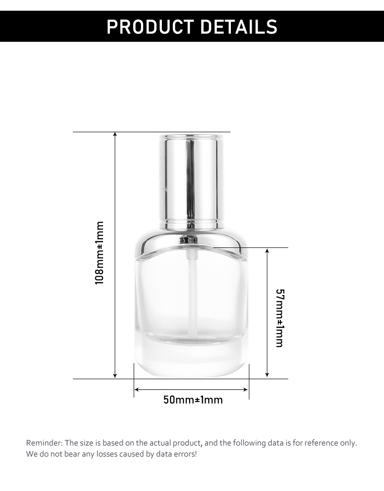 base de maquillaje líquida 30ml Glass Foundation Bottle / Cosmetic Lotion Bottle