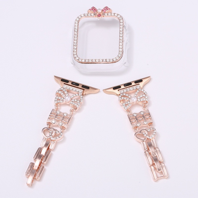 Alloy watch band Bow Rhinestone Metal Strap for Apple Watch All Series