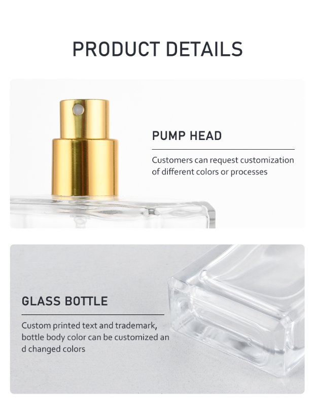 frasco de perfume 50ml Thick-Base Perfume Spray Bottle – Customizable Colors