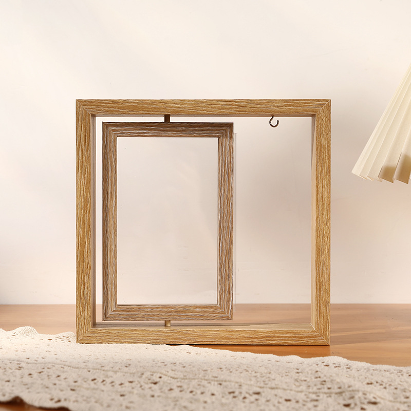 MDF Picture Frames Personalized double-sided rotating photo frame