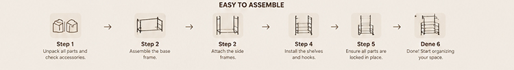 Open‑Style Shoe & Hat Rack Open‑Style Shoe & Hat Rack