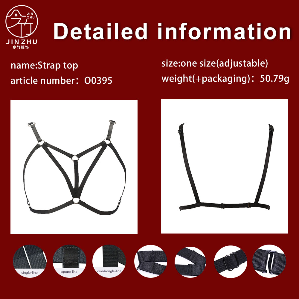 女士上衣 Geometric Chest Harness – Adjustable Elastic Straps