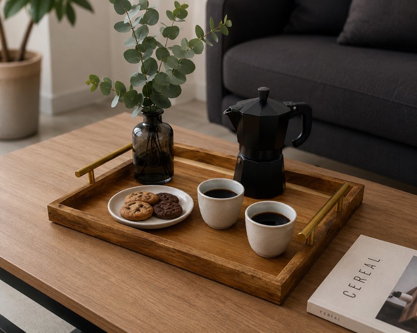 Handle Tray Brass Handle Serving Tray | Custom Sizes Available