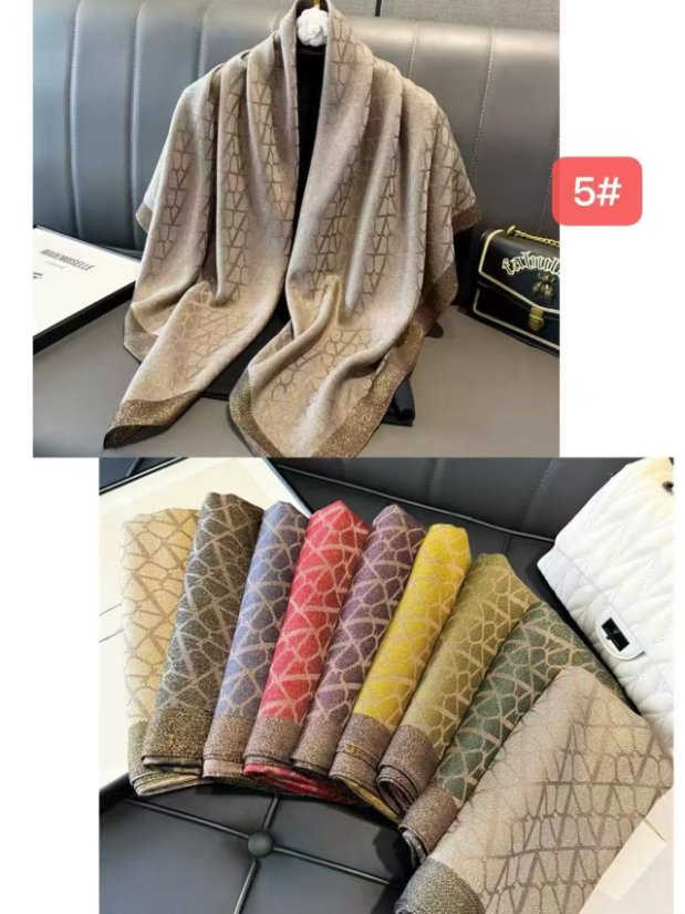 Metallic Yarn Square Scarves 100 x 100cm Metallic Jacquard Square Scarf and Headscarf