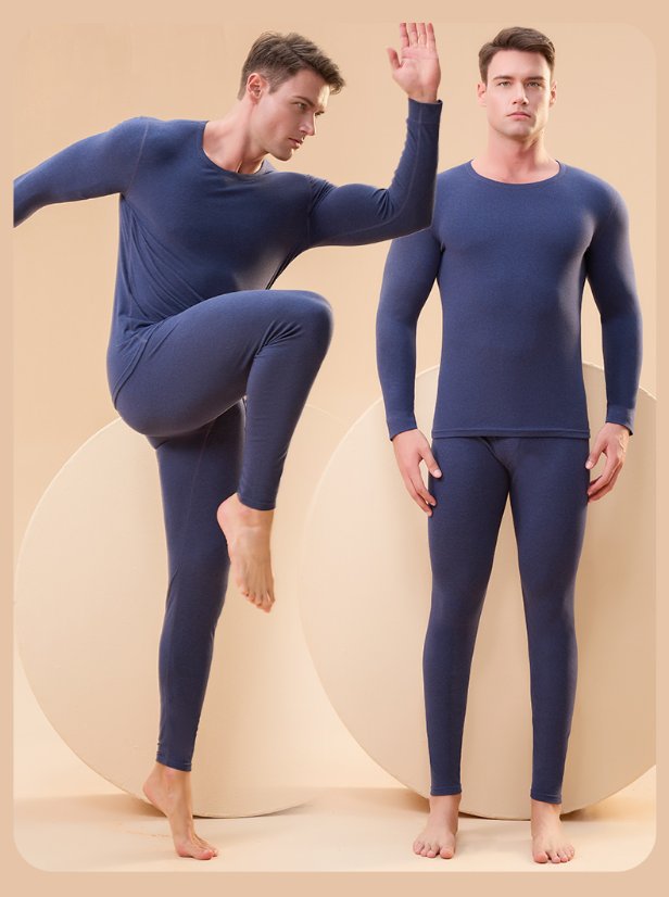 Thermal Underwear 260g Ribbed Thermal Underwear Set for Men and Women
