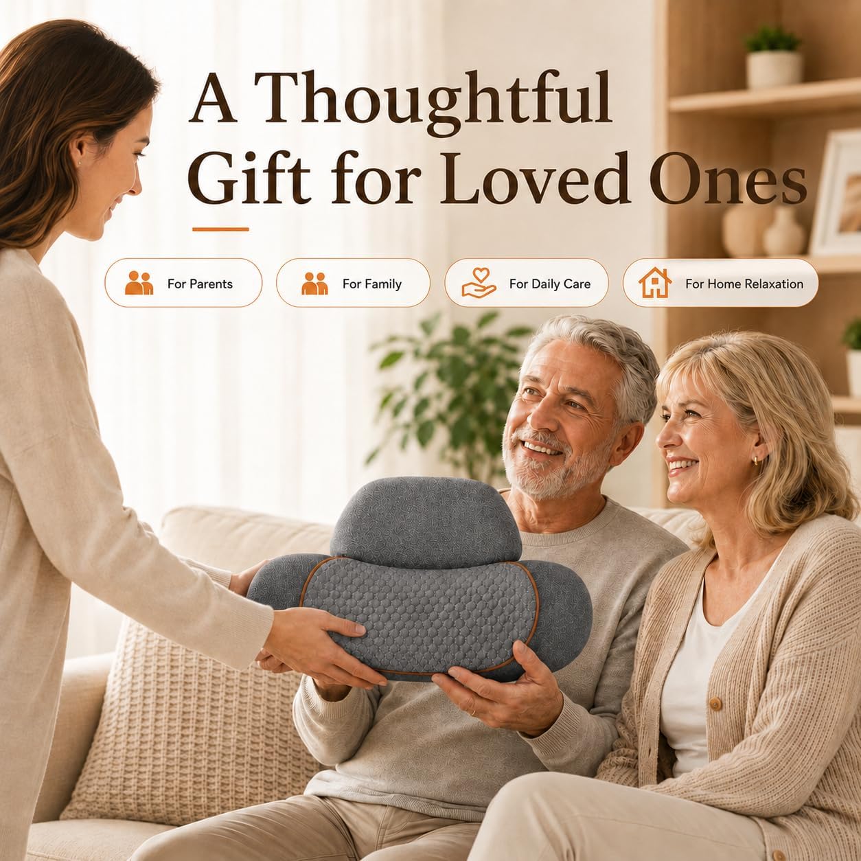 Neck Massager Heated Neck Massage Pillow With Airbag Traction