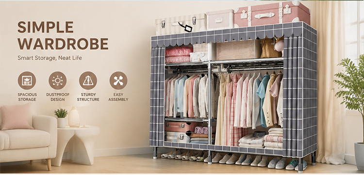 Light Luxury Grid Portable Wardrobe – Light Luxury Grid