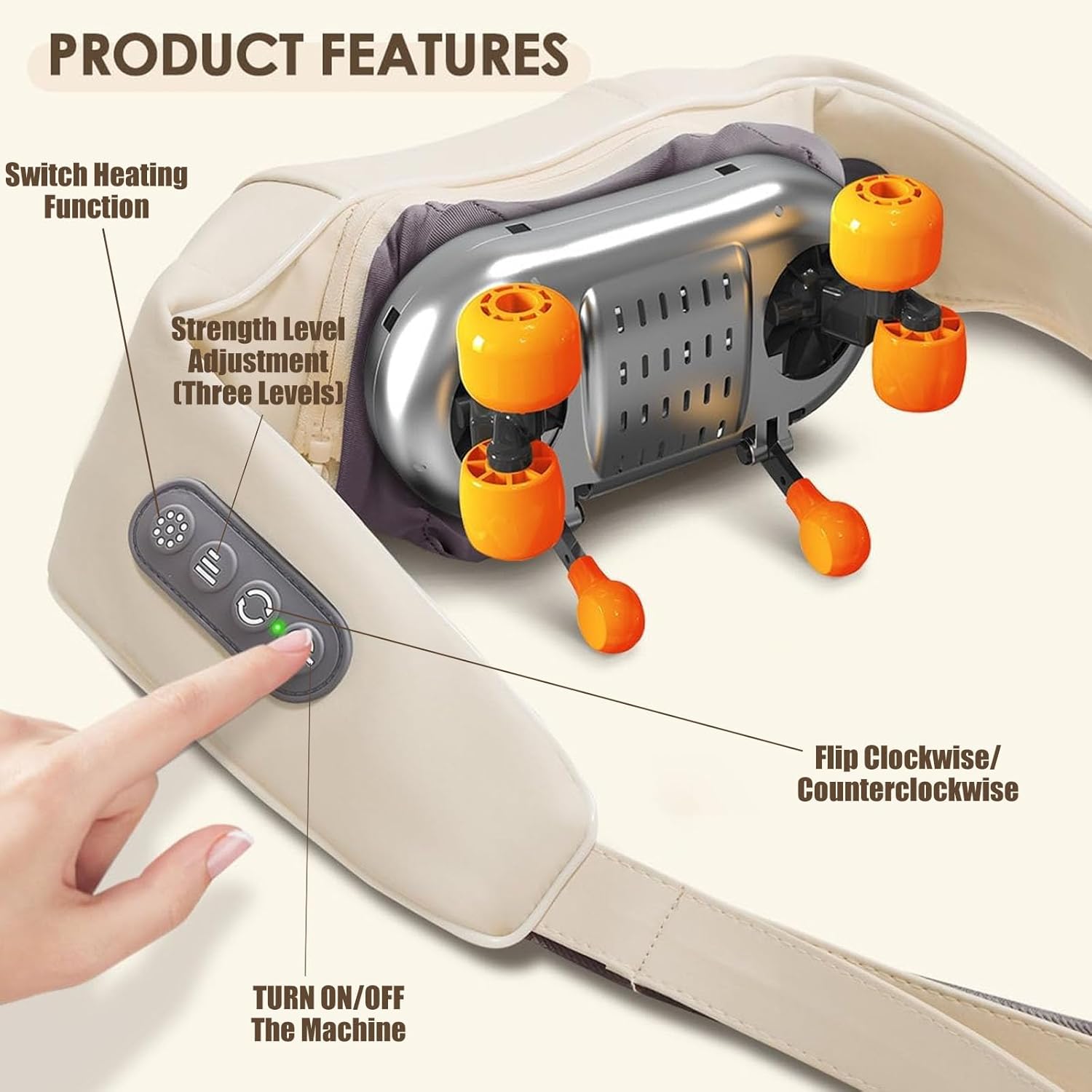 Neck Massager 4D Deep Tissue Kneading Neck Massager