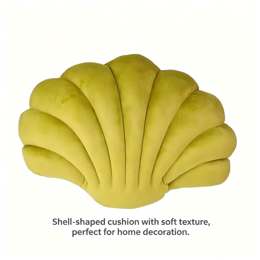 Throw Pillow Solid-Color Seashell Throw Pillow