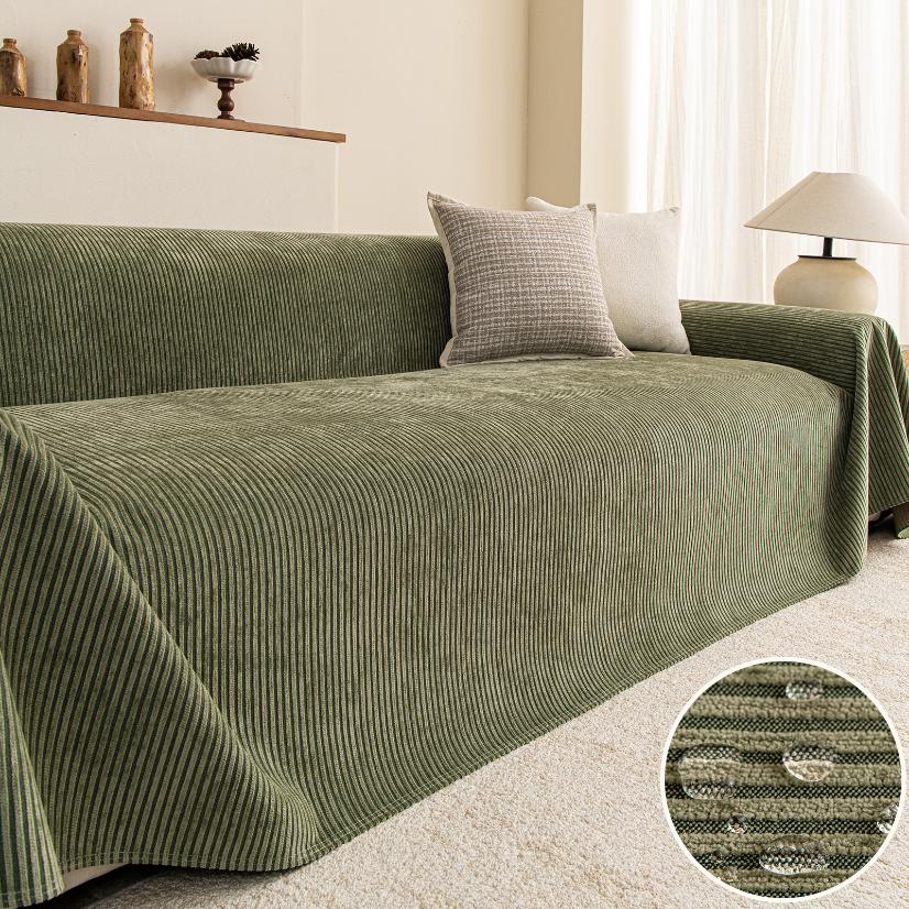 Waterproof Sofa Covers Upgraded Vertical Stripe Sofa Throw