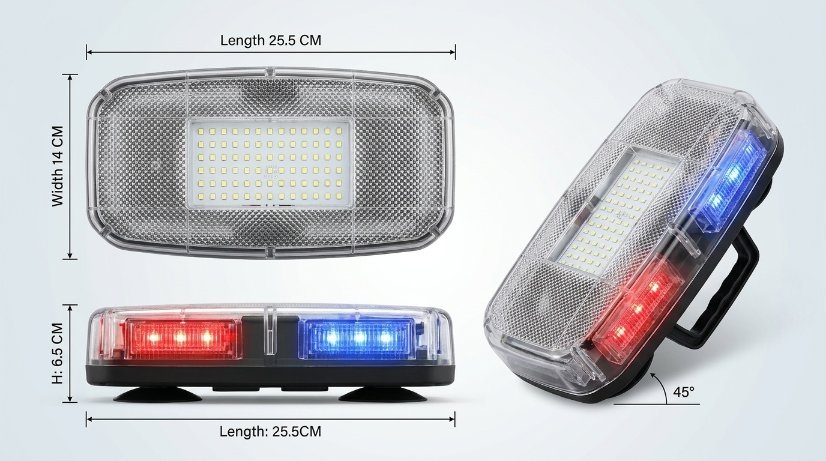 HB-361 LED Road Warning Light Multi-Function Work Light