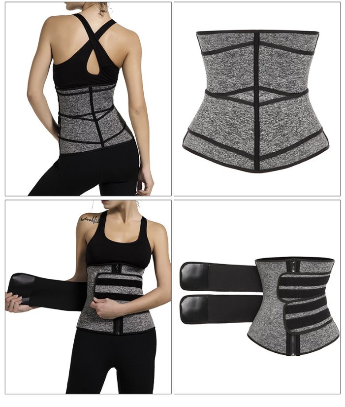 Waist Trainer Black double-waist belt