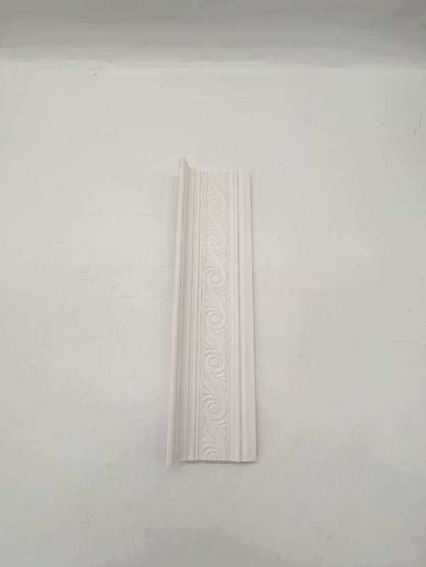 cornice PS European Scroll Crown Molding, White Unpainted Blank Ceiling Cornice Line