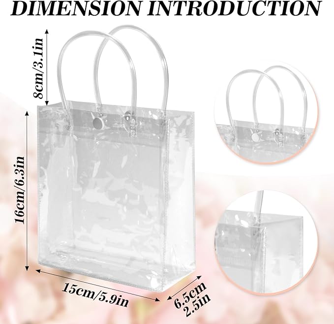 Clear Tote Bag Clear Bag with Piping