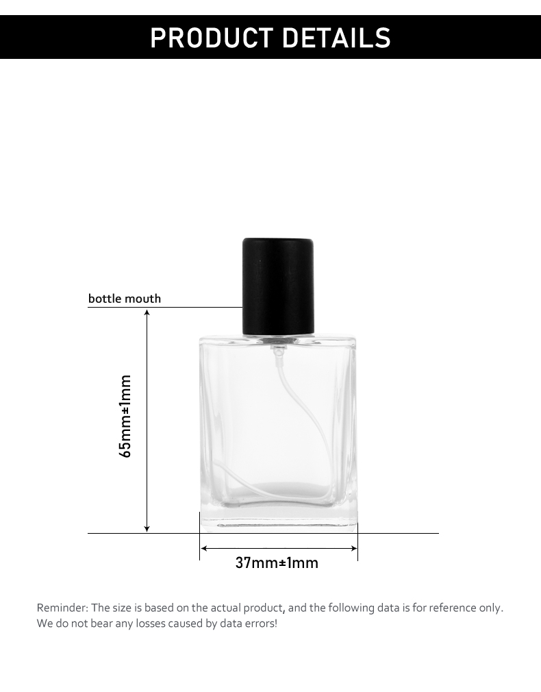 frasco de perfume 50ml Thick-Base Perfume Spray Bottle – Customizable Colors