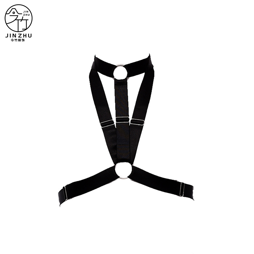 男士上衣 Men's Elastic Body Harness – Choker-Style Chest Straps with Rings