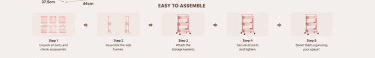 Light Luxury Trolley Utility Cart – Snack & Storage