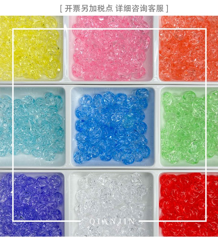 Transparent Acrylic Beads spiral bead