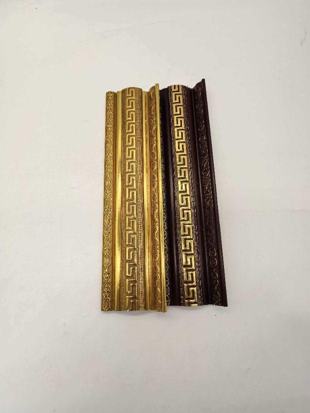 cornice PS Chinese Hui Pattern Crown Molding, Gold Embossed Ceiling Corner Line