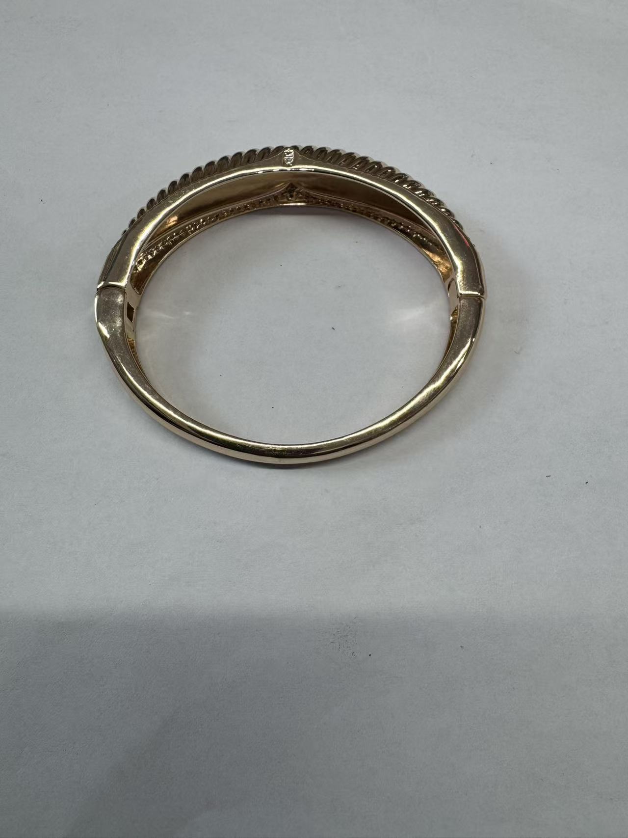 Bracelet Twisted Double-Row Zircon Open Bracelet