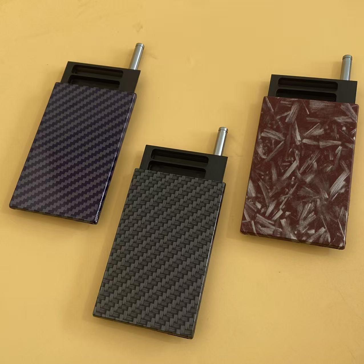 Slide-Case Storage Cool Carbon‑Fiber Pattern Sliding Mini Box