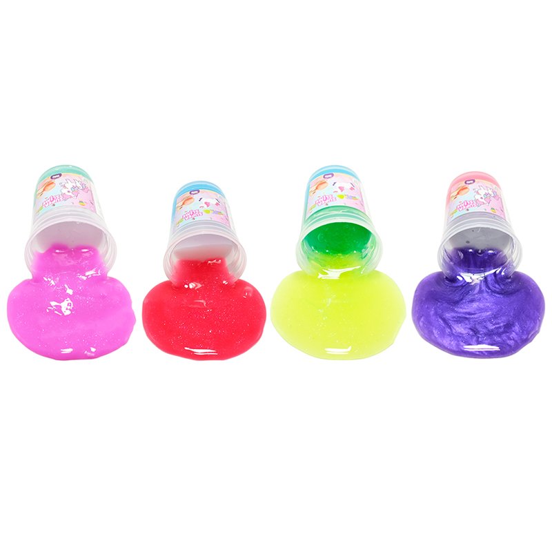 Slime Rainbow Foam Bead Mixable Glossy Stretch Slime Toy