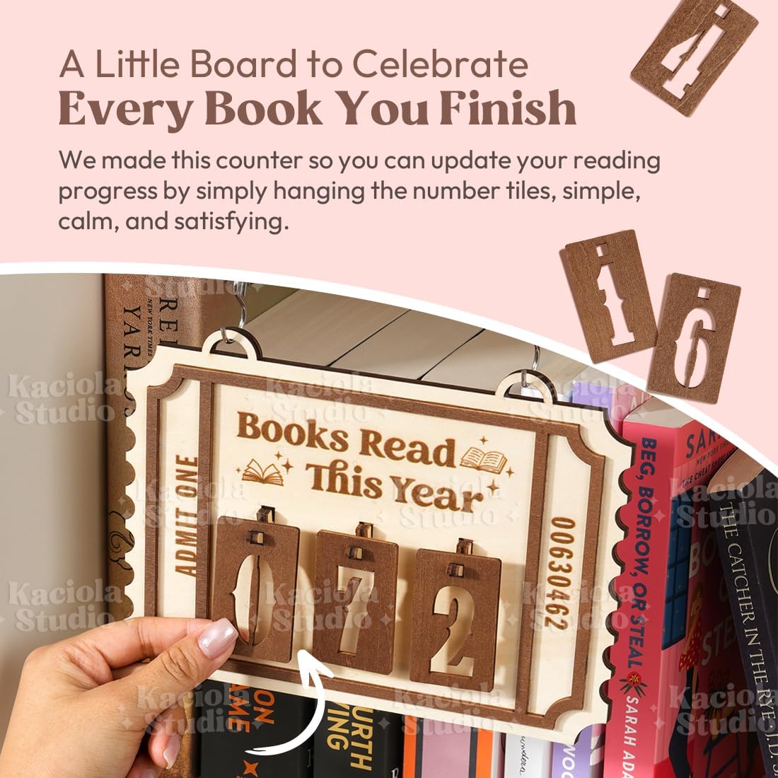 Holidays, gifts Hanging Bookshelf Counter Bookish Decor Hanging Reading Counter