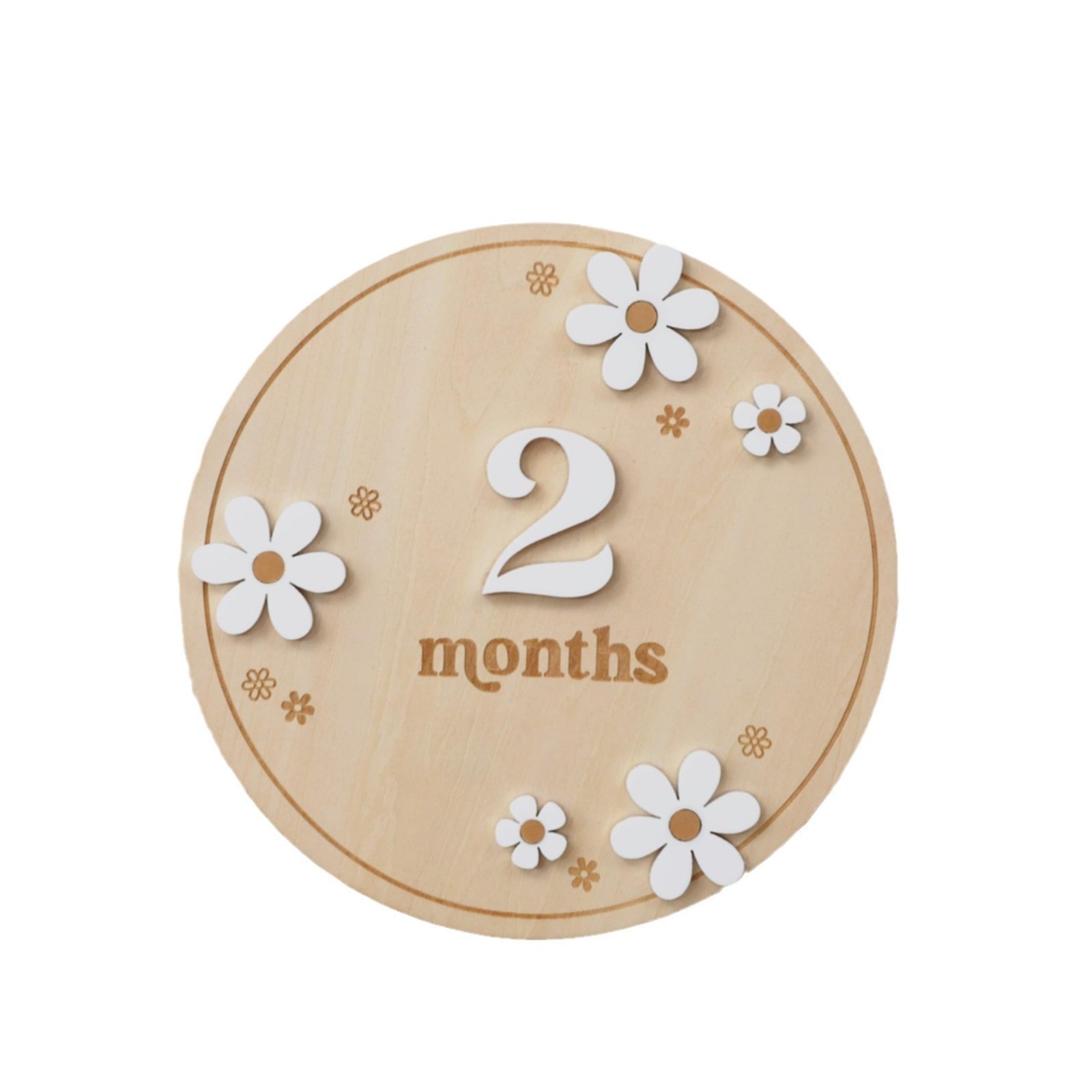 Infant Baptism Newborn Birth Month Plaque Wooden