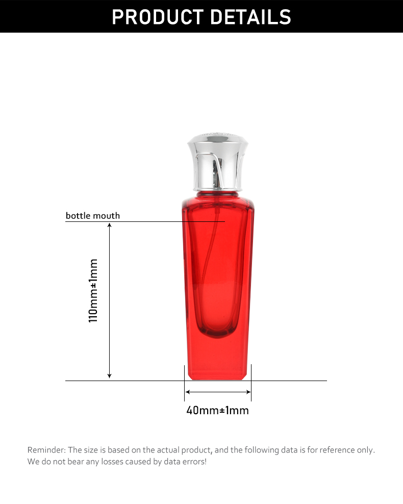 frasco de perfume 50ml Red Perfume Spray Bottle – Customizable Colors