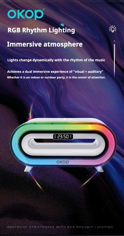 Wireless Charging Bluetooth Speaker KP-576 Wireless Charging Bluetooth Speaker