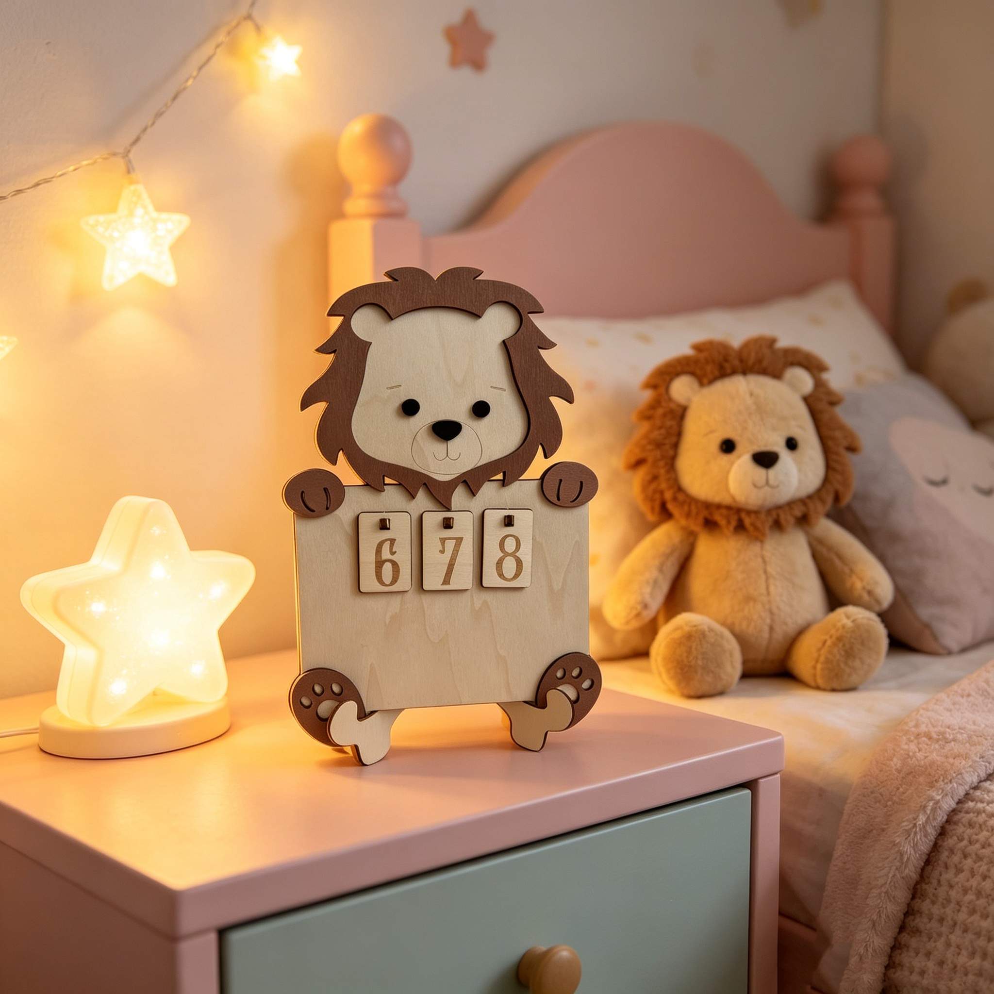 Holidays, gifts Animal Set Fox Lion Bear Reading Counter