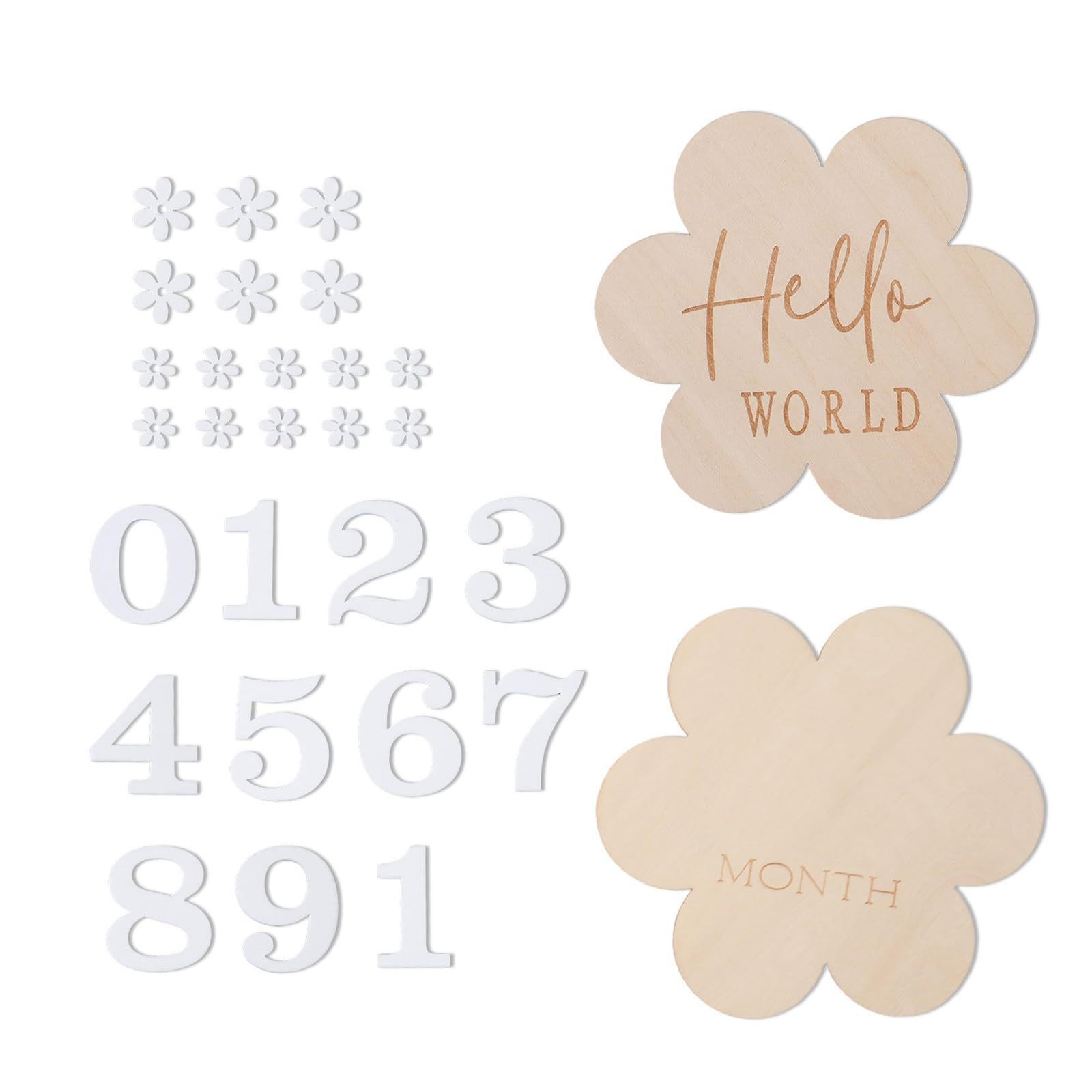Infant Baptism Newborn Baby Photo Commemorative Flower 1-12 Month Birthday Photo