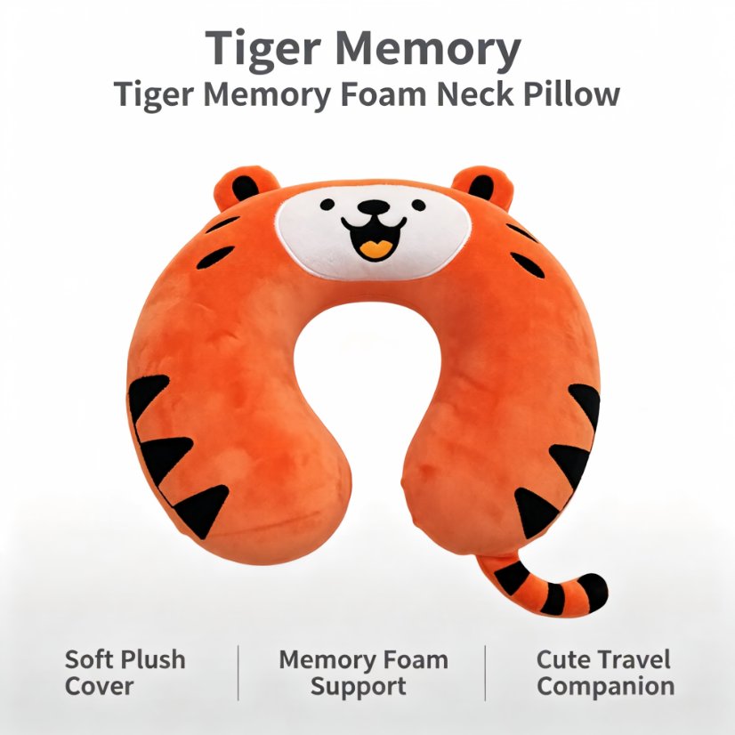 U-shaped pillow Cartoon Tiger Memory Foam U-Shaped Pillow