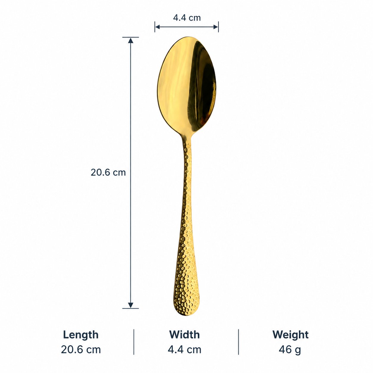 Cutlery&Flatware 410 High-Hardness Stainless Steel Gold Hammered Cutlery Set