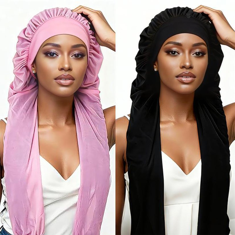 Bonnet Women's Extra Long Satin Sleep Bonnet for Dreadlocks & Braids - Silky Hair Protection Night Cap
