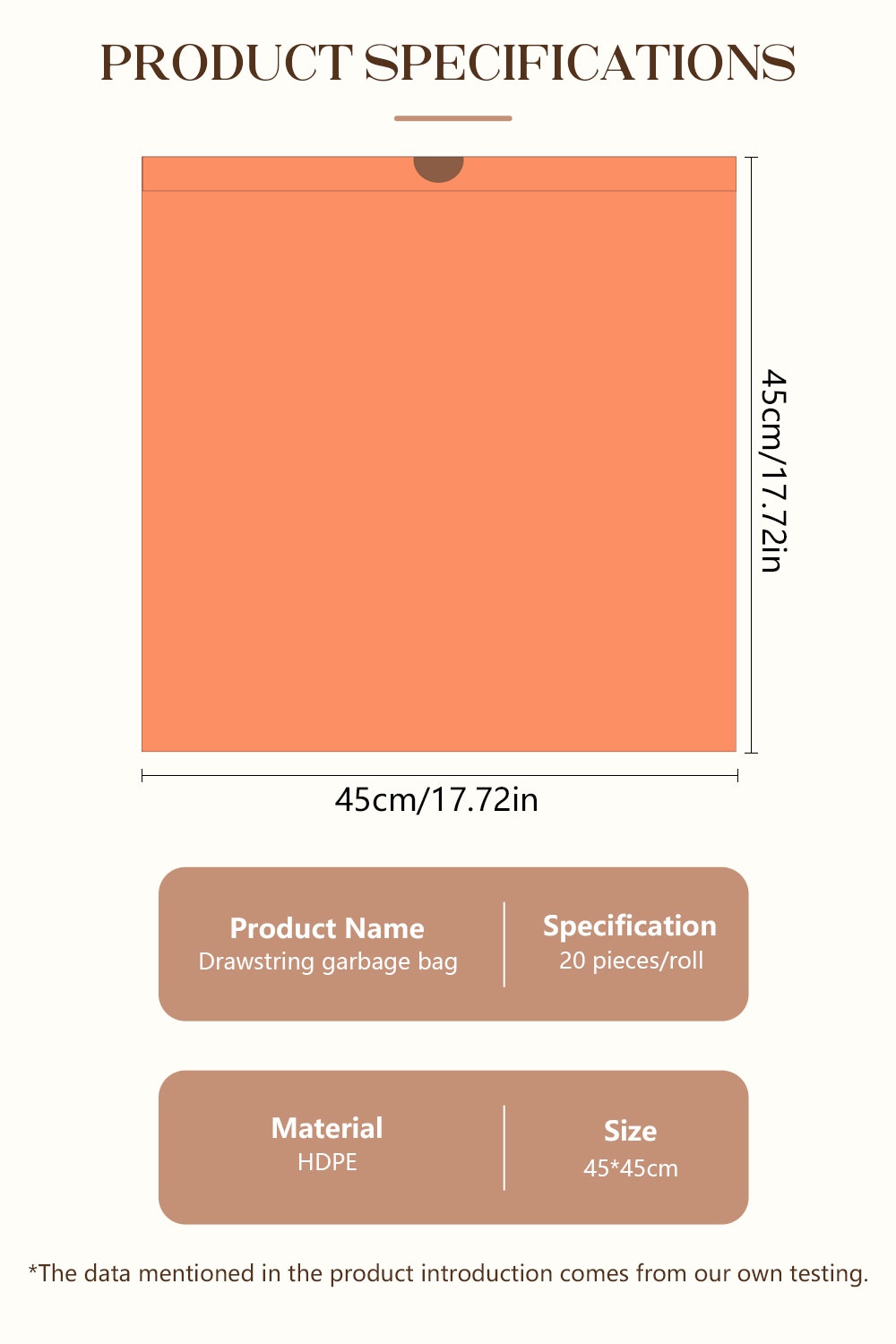 Drawstring Bags Orange Citronella Drawstring Bag