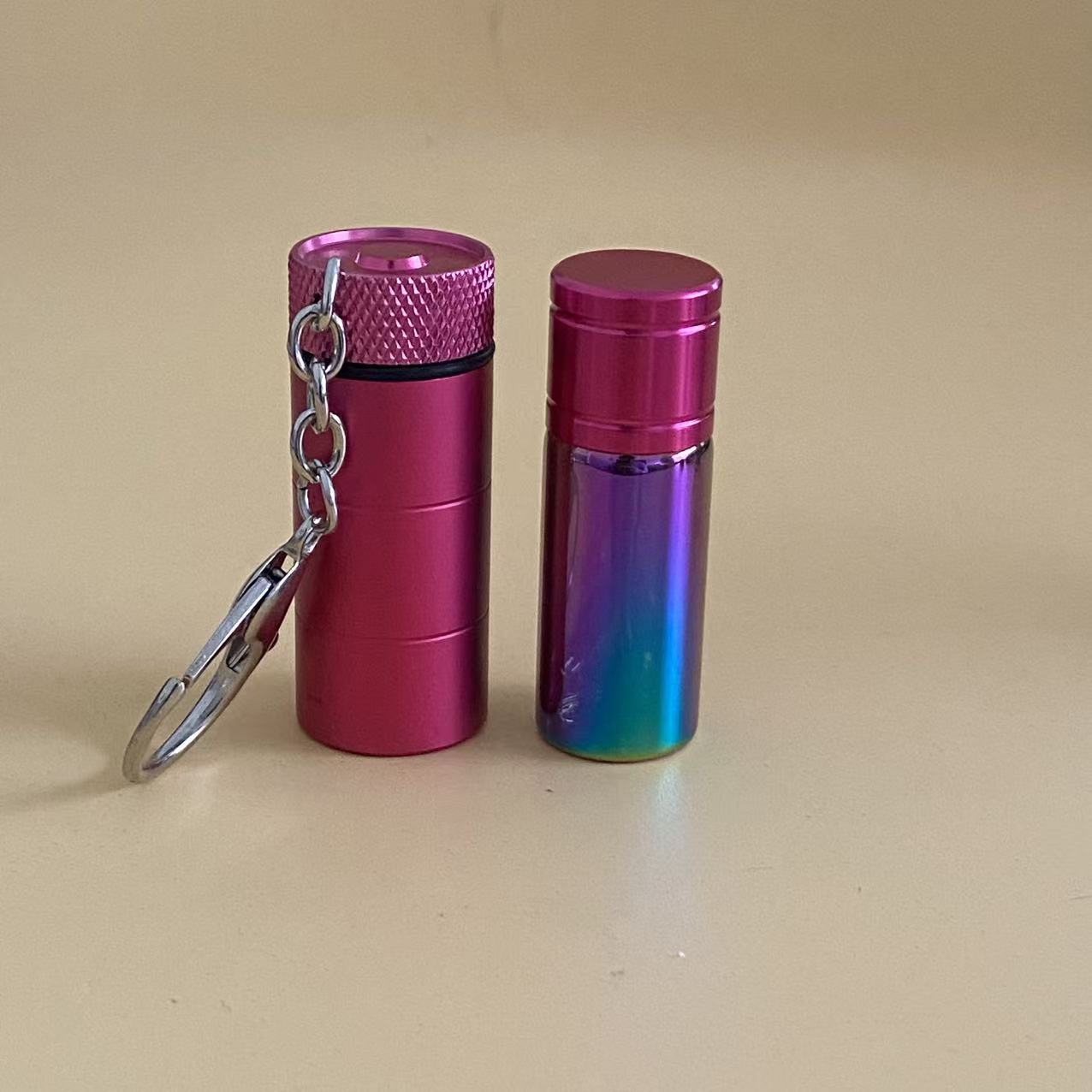 Keychain Storage Multi‑Color Metal Portable Storage Pendant