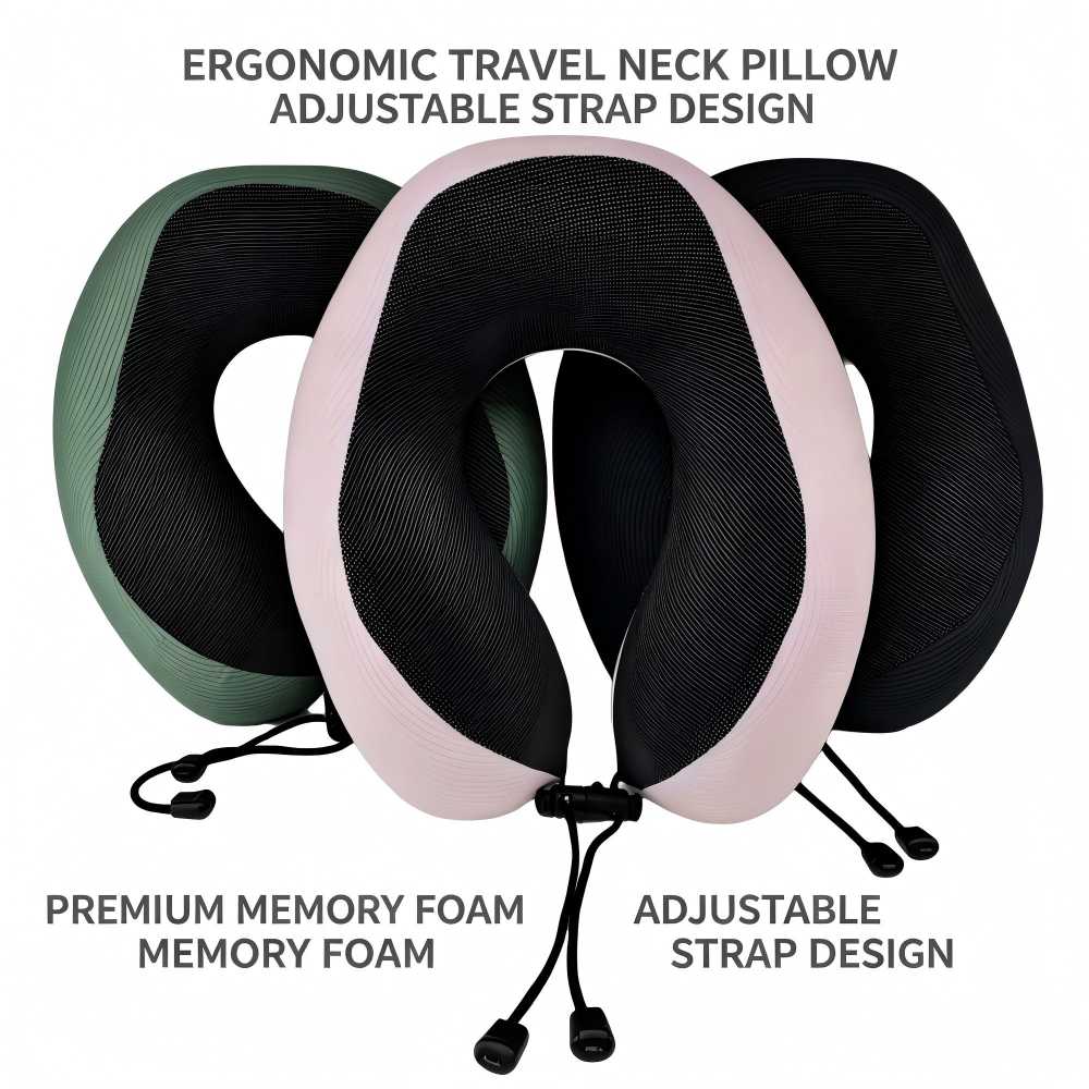 U-shaped pillow Memory Foam U-Shaped Pillow with Magnetic Fabric and Milk Silk Paneling