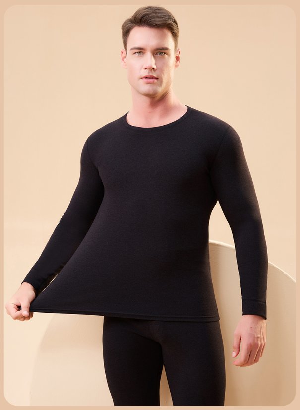Thermal Underwear 260g Ribbed Thermal Underwear Set for Men and Women