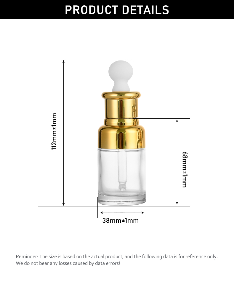 frasco cuentagotas 20ml/30ml Dropper Bottle for Serum & Cosmetic Packaging