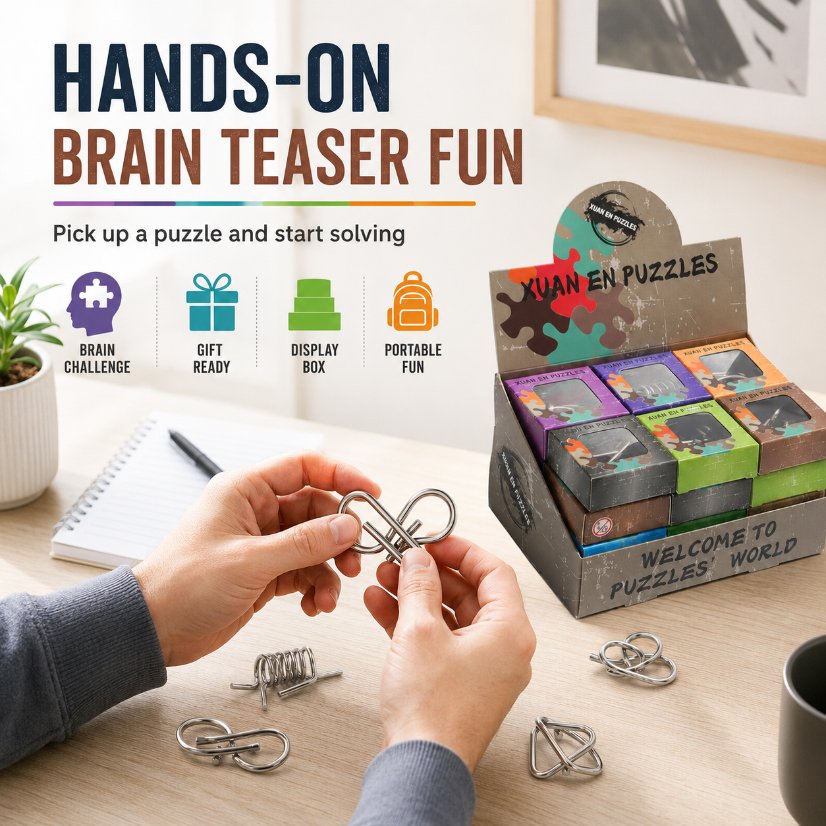 Puzzle Lock Single-Piece Metal Unlock Puzzle 24-in-1 Set