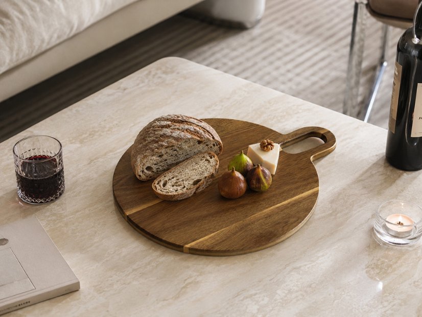 Flat Tray Modern Round Serving Tray | Custom Sizes Available