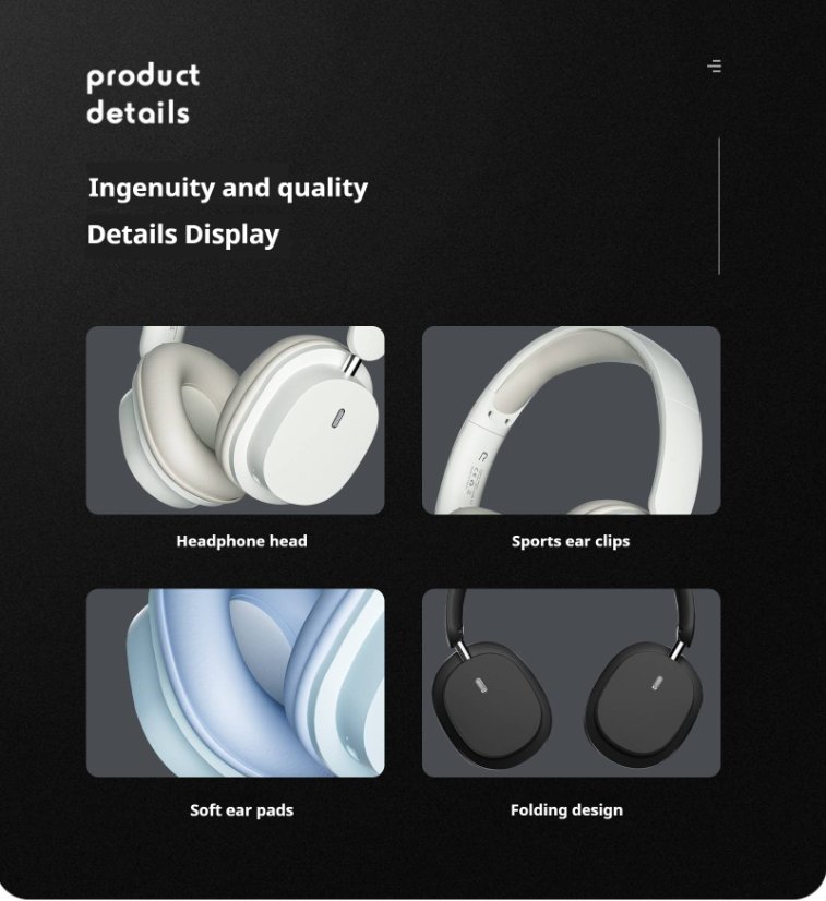 Over-Ear Headphones KP-H105 Wireless Bluetooth Headphones