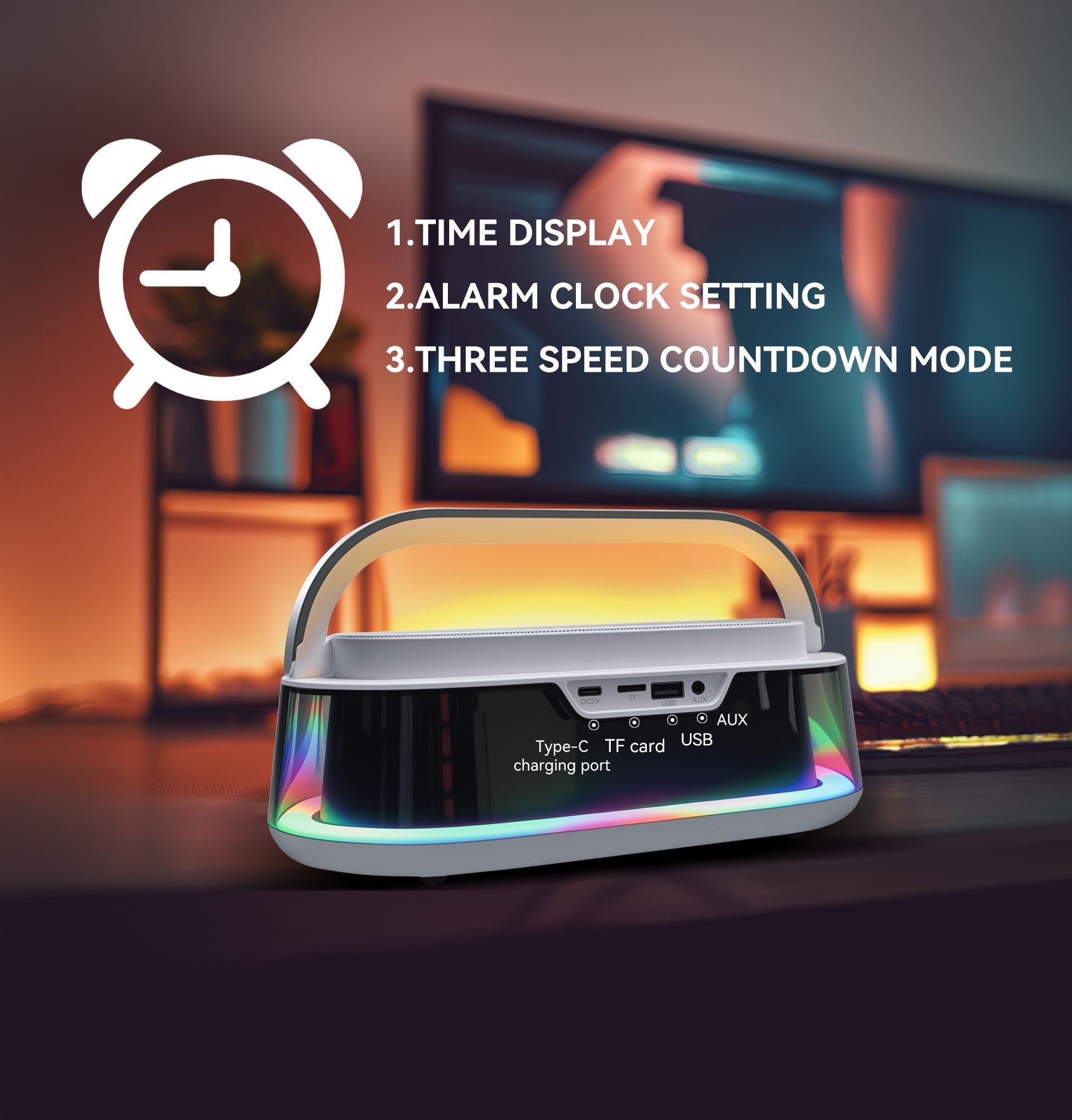 Wireless Charging Bluetooth Speaker KP-575 Wireless Charging Bluetooth Speaker