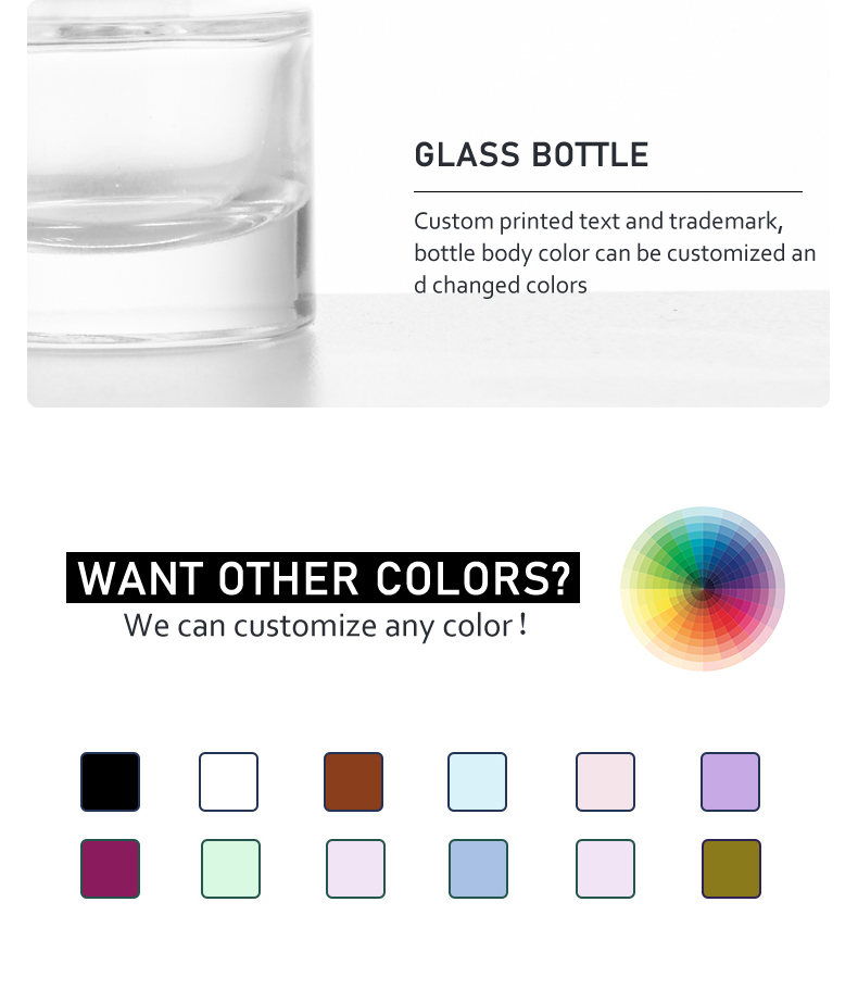 frasco cuentagotas 20ml Blue Dropper Bottle with Electroplated Middle Ring – Customizable Colors