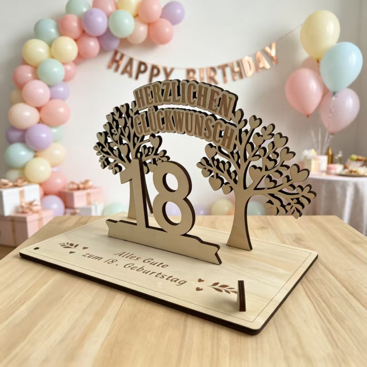 Holidays, gifts Wooden Ornament Hollow Numbers 1-99 Office Desktop Ornament Decoration