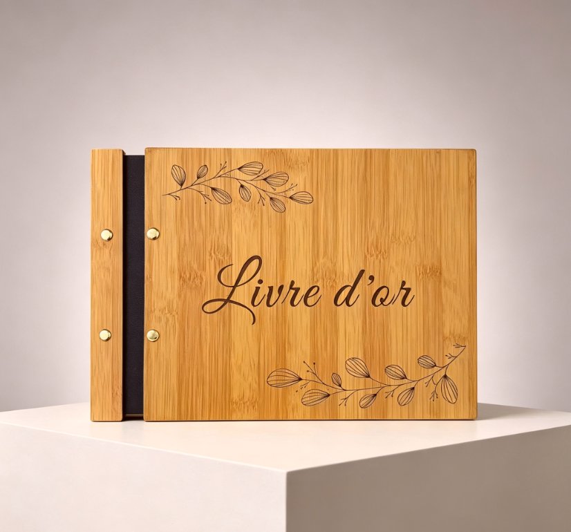 Personalized Photo Album Wooden Wedding Guest Book